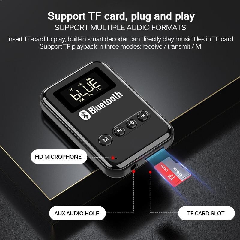 Valkyrie Bluetooth FM 5.0 HIFI Stereo Ses Alıcı Verici
