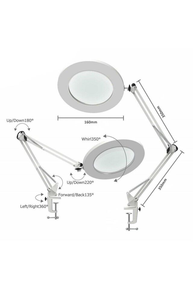 Valkyrie Katlanabilir Ayarlanabilir LED Işıklı Masaüstü Büyüteç