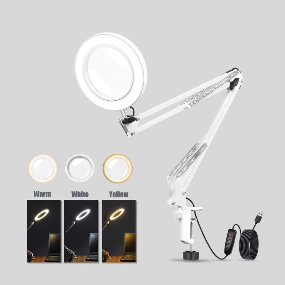 Valkyrie Katlanabilir Ayarlanabilir LED Işıklı Masaüstü Büyüteç