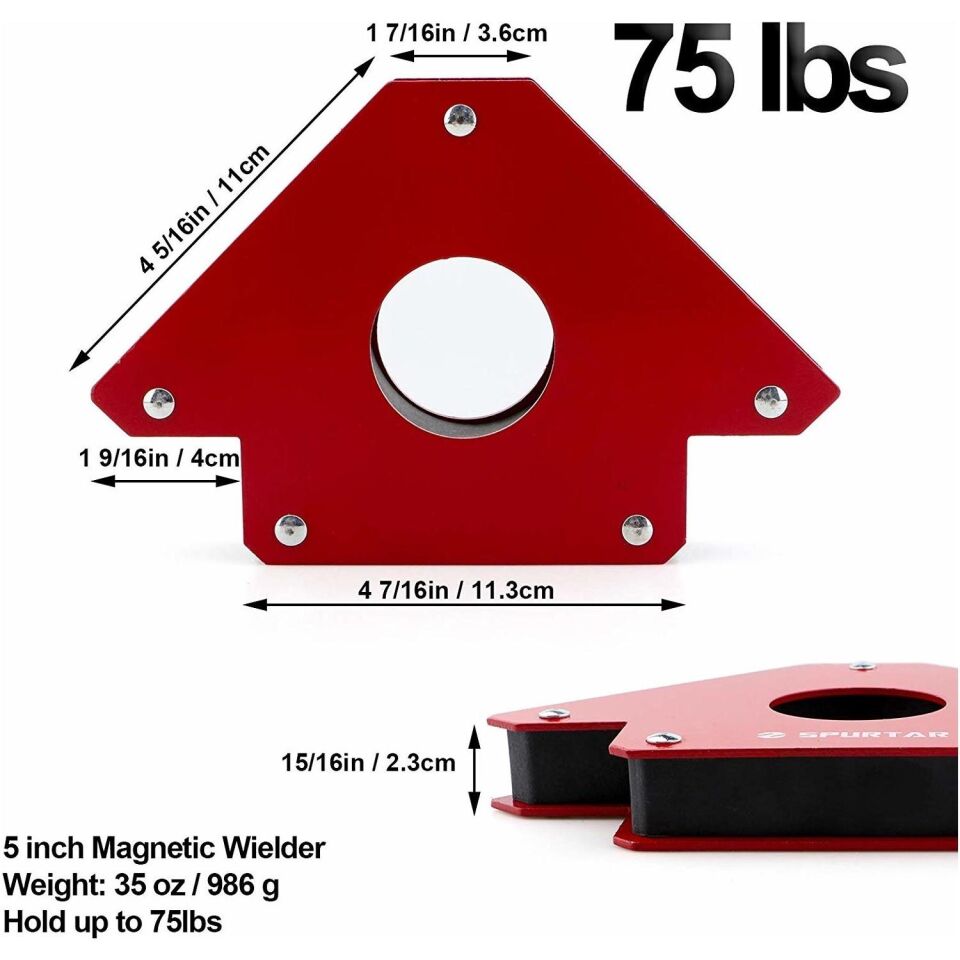 Valkyrie 75lbs 33kg Açılı Manyetik Kaynak Gönye Tutucu
