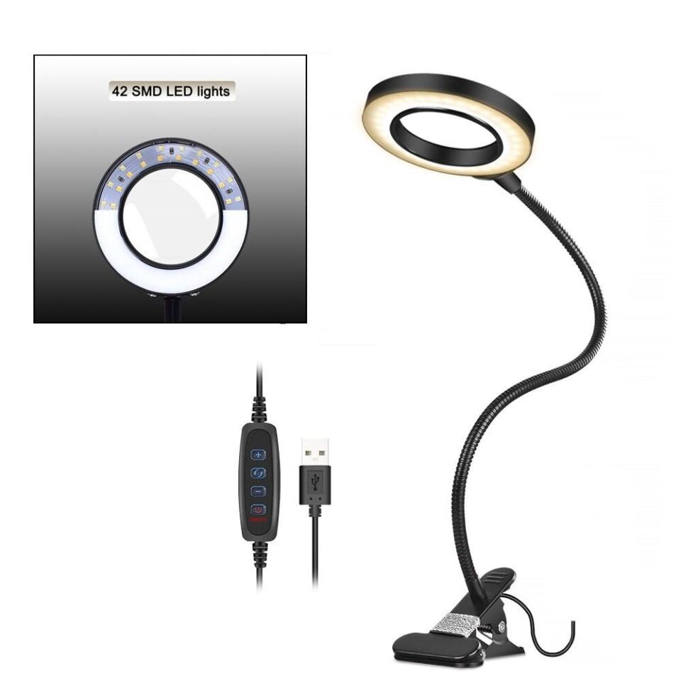 Valkyrie Ayarlanabilir Led Işıklı 3 Mod Masaüstü Büyüteç