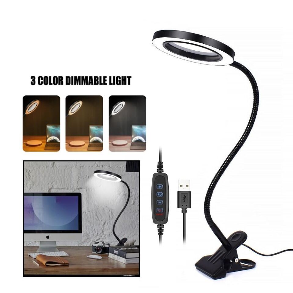 Valkyrie Ayarlanabilir Led Işıklı 3 Mod Masaüstü Büyüteç