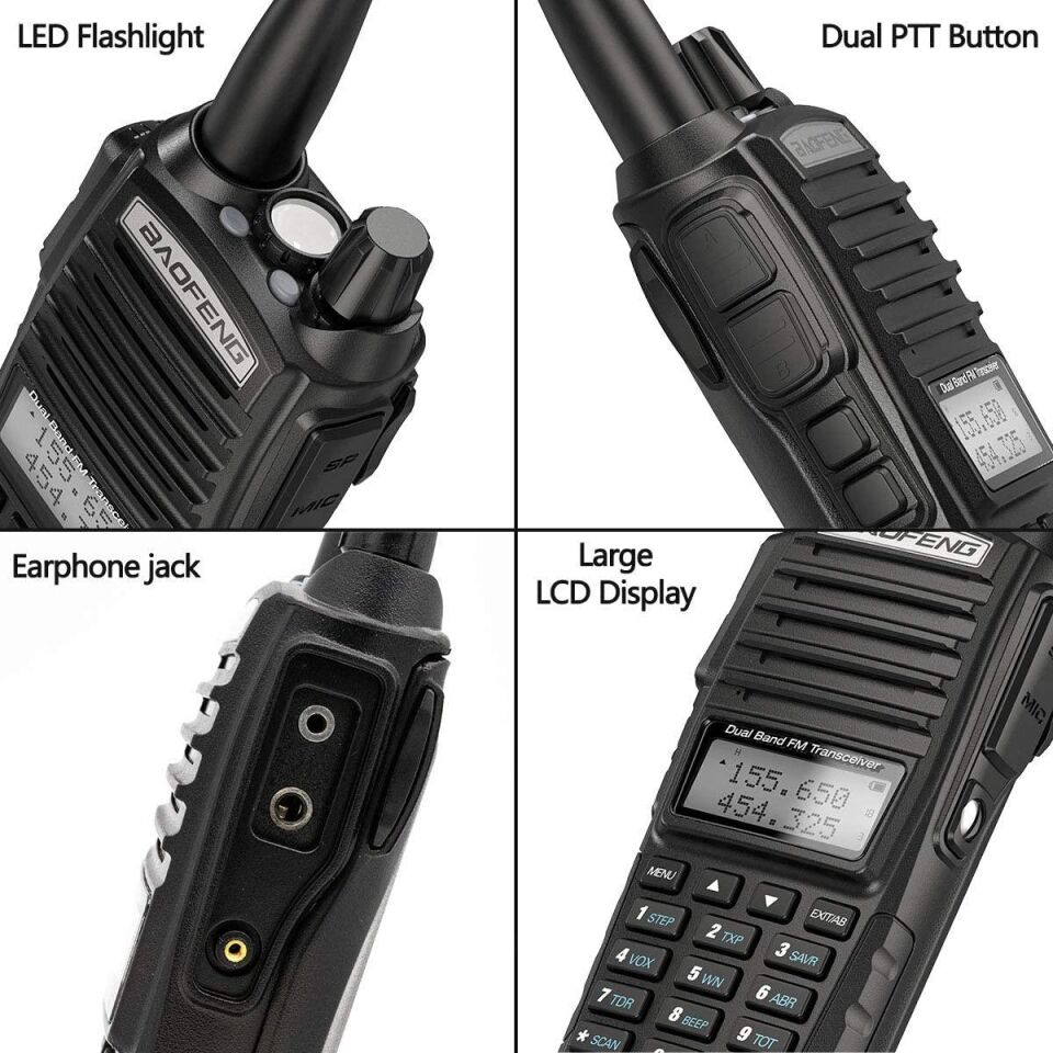 Valkyrie Baofeng UV82 FM Çift Band UHF/VHF 2800mAh El Telsiz