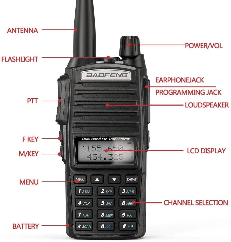 Valkyrie Baofeng UV82 FM Çift Band UHF/VHF 2800mAh El Telsiz