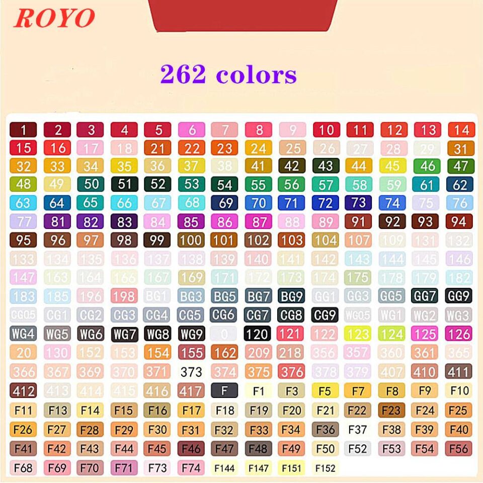 Valkyrie Touch Marker Art 262 Adet Kalem Seti