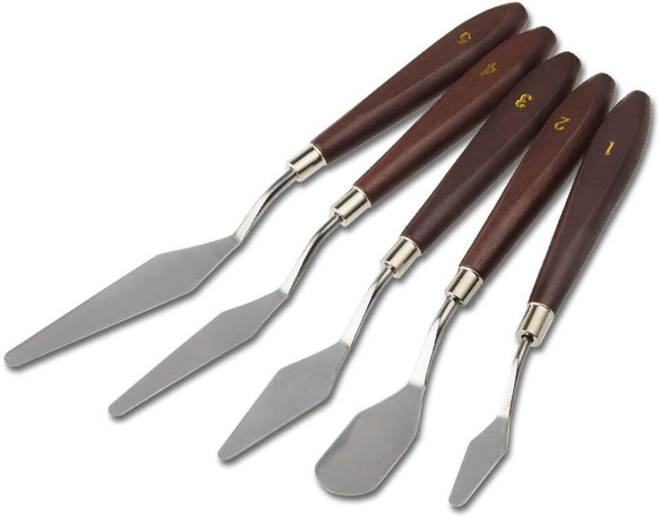 Valkyrie 5 Adet Sanatsal Profesyonel Spatula Seti Palet Bıçağı