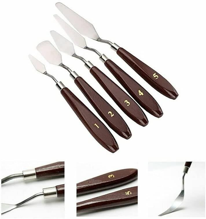 Valkyrie 5 Adet Sanatsal Profesyonel Spatula Seti Palet Bıçağı