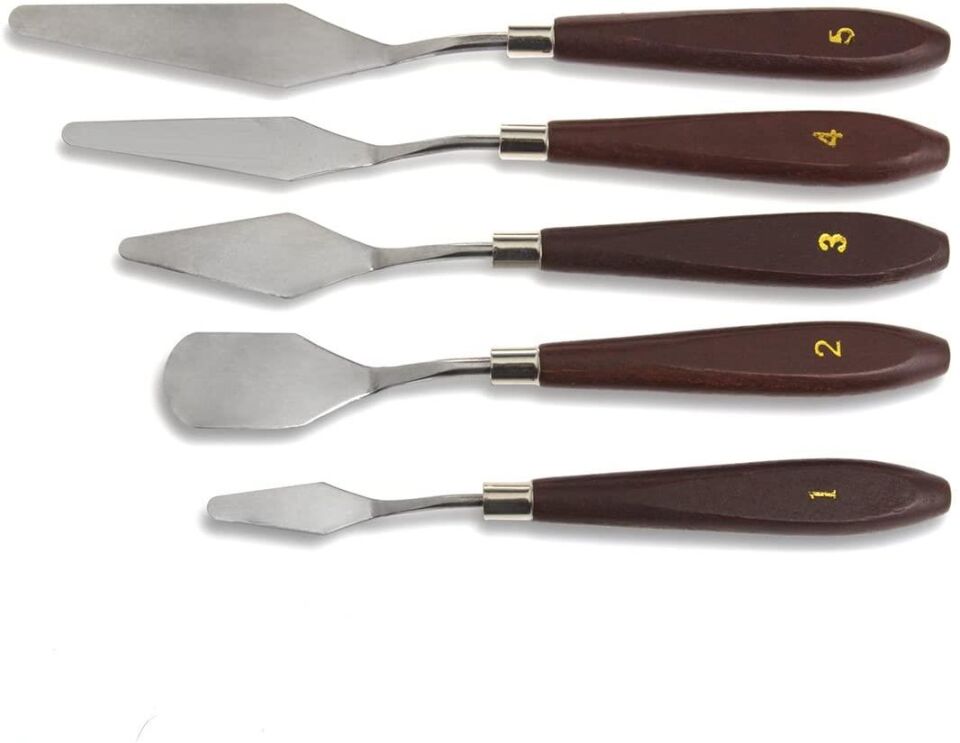 Valkyrie 5 Adet Sanatsal Profesyonel Spatula Seti Palet Bıçağı
