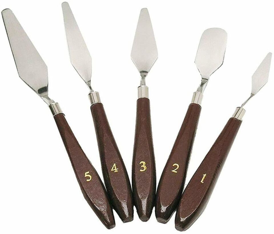 Valkyrie 5 Adet Sanatsal Profesyonel Spatula Seti Palet Bıçağı