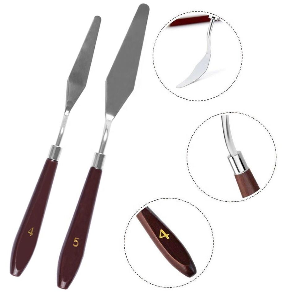 Valkyrie 5 Adet Sanatsal Profesyonel Spatula Seti Palet Bıçağı