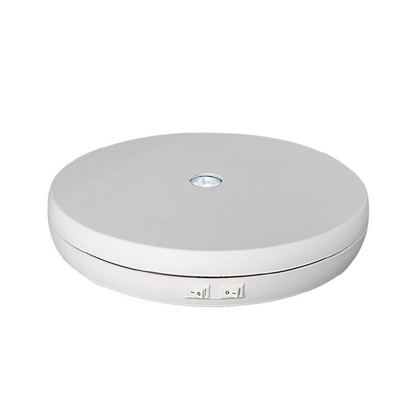 Valkyrie 25cm Işıklı 360 Derece Elektrikli Döner Tabla Turntable Beyaz