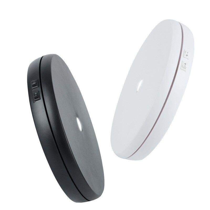 Valkyrie 25cm Işıklı 360 Derece Elektrikli Döner Tabla Turntable Siyah