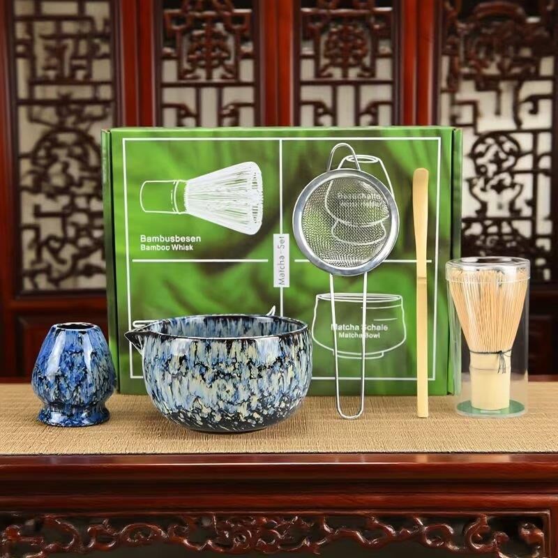 Valkyrie 5 Parça Matcha Seti Chasen Bambu Çırpıcı Chashaku Kaşık Chawan Kase ve Stand M663