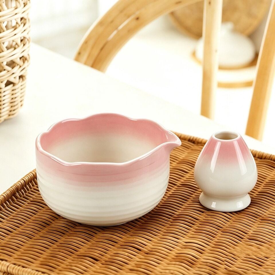 Valkyrie 7 Parça Matcha Seti Chasen Çırpıcı Chawan Kase Chashaku Kaşık Süzgeç ve Stand