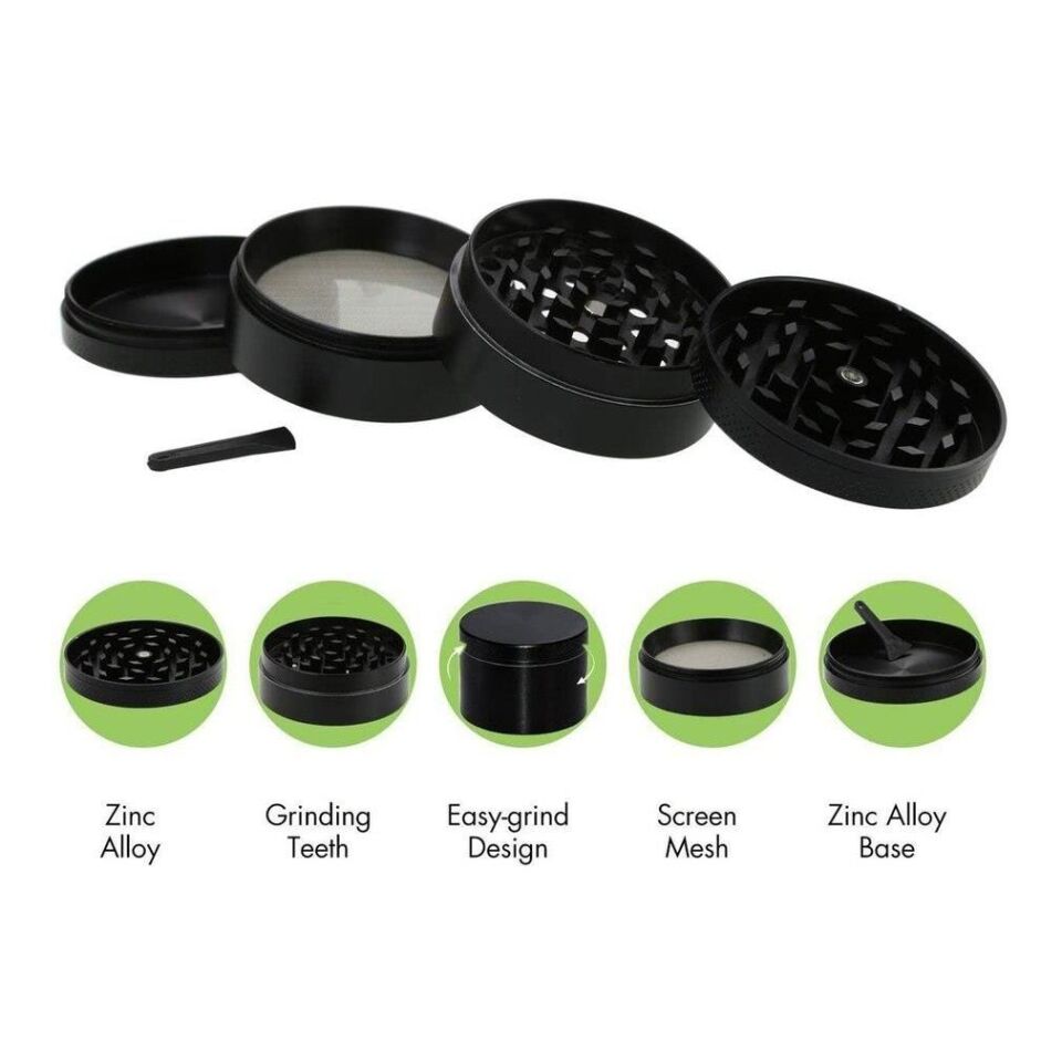 Valkyrie 40 mm 4 Katmanlı Çinko Alaşım Herbal Grinder Baharat Bitki Ot Tütün Öğütücü