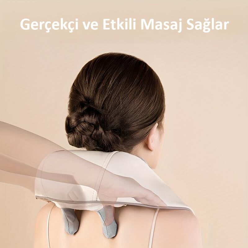 Valkyrie Şarjlı Boyun Masaj Aleti İnsan Eli Hissi Veren Isıtmalı Yoğurmalı Bel Sırt Omuz Masaj Cihazı