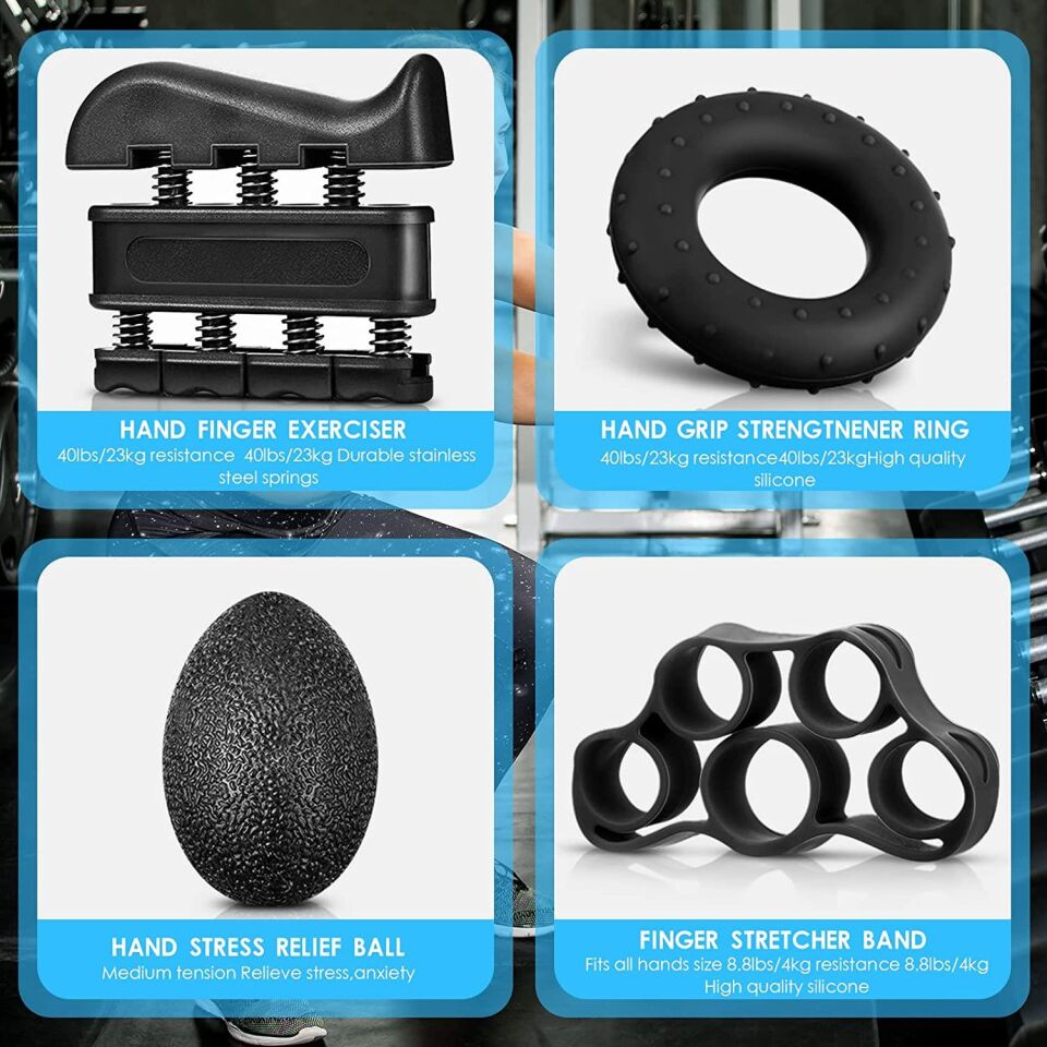 Valkyrie 5-60Kg El Parmak Bilek Güçlendirici Egzersiz Aleti 5li Set