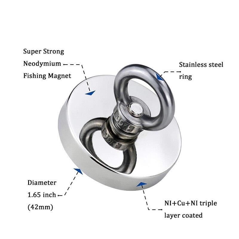 Valkyrie 102 Kg D60 Magnet Fishing 20M Halatlı Neodyum Pot Mıknatıs Seti