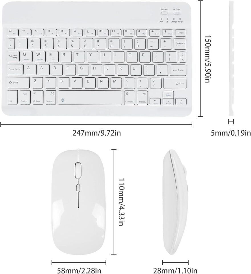 Valkyrie BL30 Bluetooth Ios Ipad Android Windows Uyumlu Klavye Mouse Seti - Sessiz - Şarjlı - Combo Beyaz