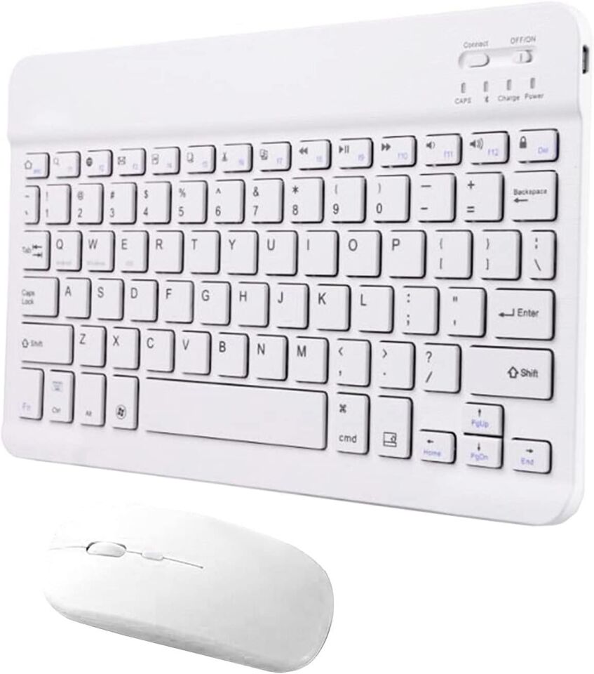 Valkyrie BL30 Bluetooth Ios Ipad Android Windows Uyumlu Klavye Mouse Seti - Sessiz - Şarjlı - Combo Beyaz