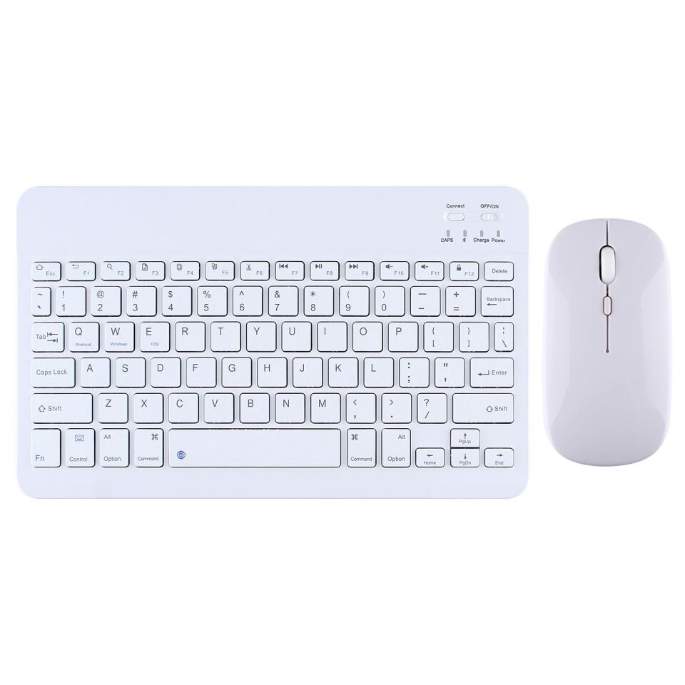 Valkyrie BL30 Bluetooth Ios Ipad Android Windows Uyumlu Klavye Mouse Seti - Sessiz - Şarjlı - Combo Beyaz