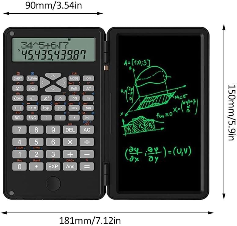 Valkyrie ZH69 Dijital Ekranlı Stylus 6 inç Hesap Makinesi Dual Bilimsel Fonksiyonlu Katlanabilir
