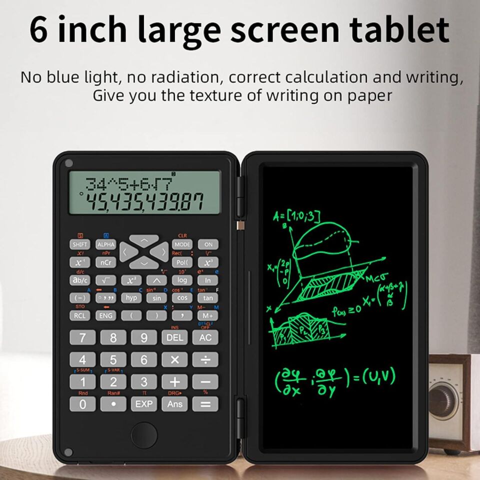 Valkyrie ZH69 Dijital Ekranlı Stylus 6 inç Hesap Makinesi Dual Bilimsel Fonksiyonlu Katlanabilir