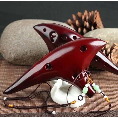 Valkyrie 12 Delik Seramik Flüt Alto Ocarina Sualtı Müzik Enstrüman Müzik Lover Stil Acemi Enstrüman
