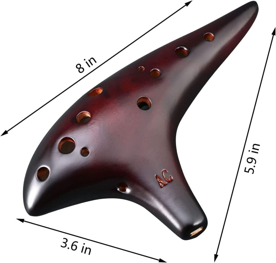 Valkyrie 12 Delik Seramik Flüt Alto Ocarina Sualtı Müzik Enstrüman Müzik Lover Stil Acemi Enstrüman