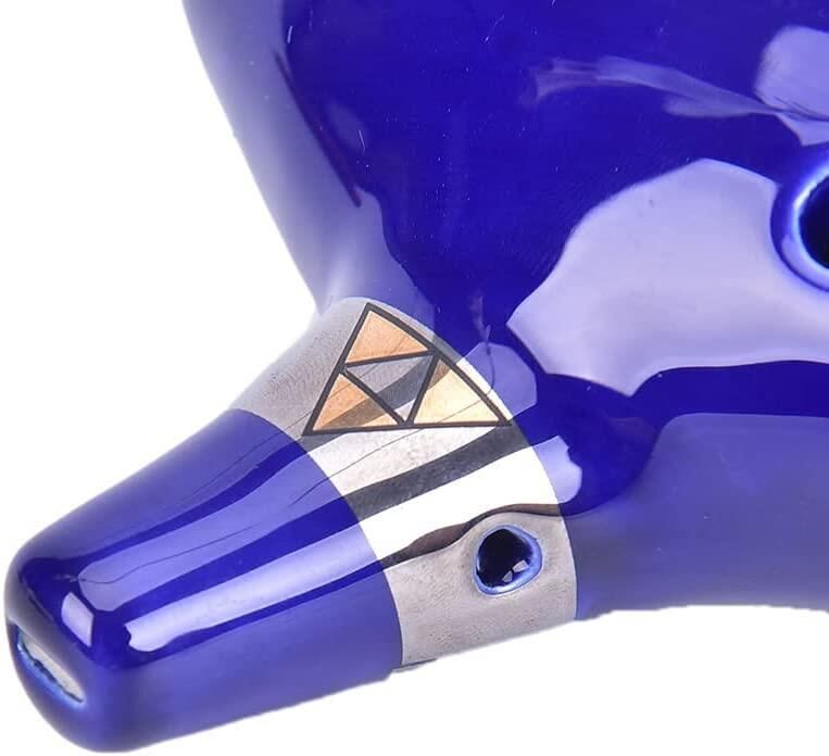 Valkyrie Ocarina 12 Delik Ocarina Seramik Alto C Ocarina Flüt Mavi Ocarina Sualtı Müzik Nefesli Enstrüman