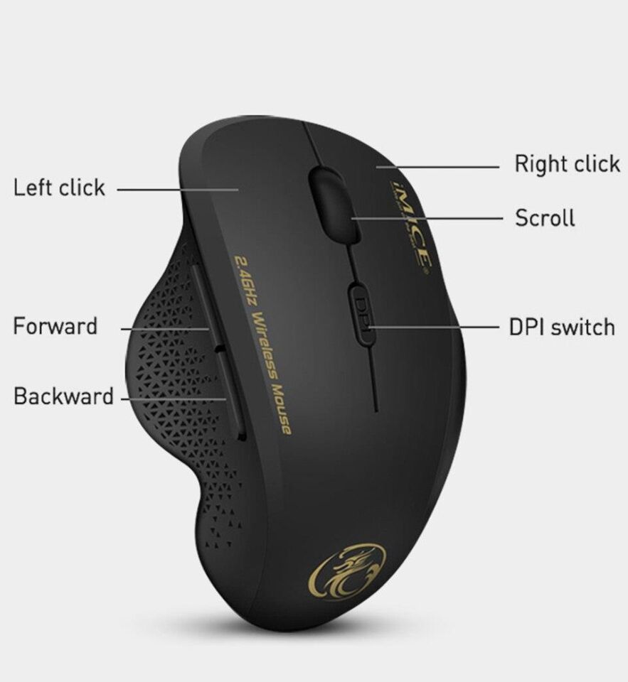 Valkyrie Imice G6 2.4 Wifi Ergonomik Tasarım 5 Tuşlu Sessiz Mouse