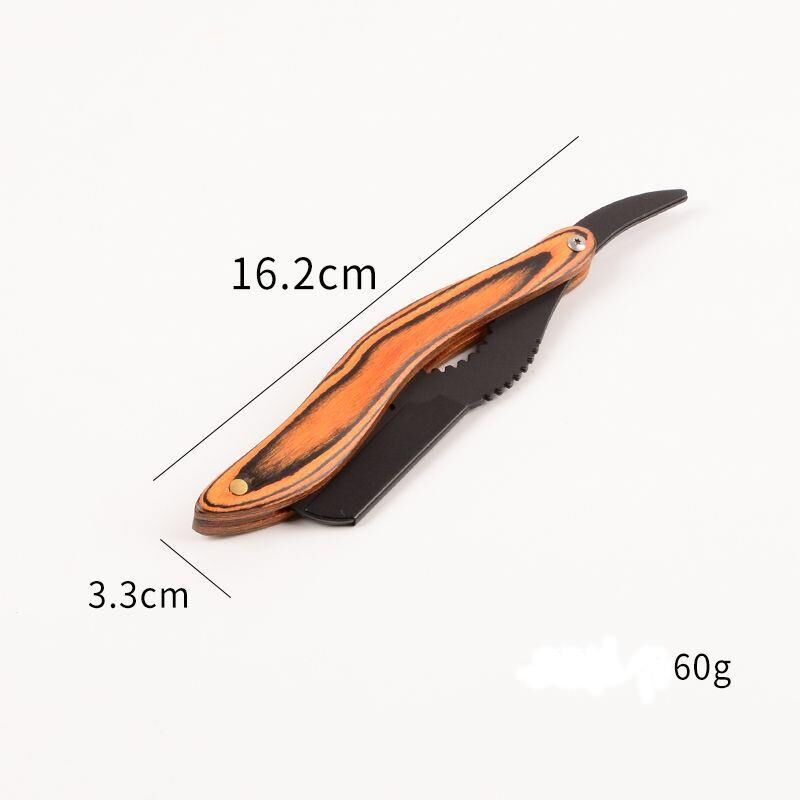 Valkyrie S Tipi Ergonomik Profesyonel Ahşap Berber Usturası Saç Sakal Ustura