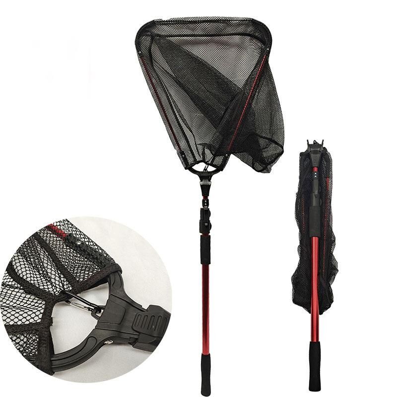 Valkyrie  180 cm Katlanabilir Teleskopik Alüminyum Alaşım 40x40 Kırmızı Balık Kepçesi