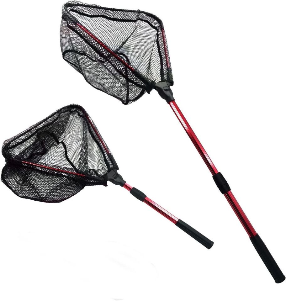 Valkyrie  180 cm Katlanabilir Teleskopik Alüminyum Alaşım 40x40 Kırmızı Balık Kepçesi