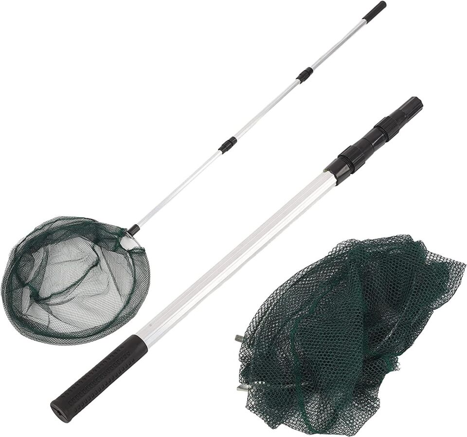Valkyrie 210 cm Katlanabilir Teleskopik Alüminyum Alaşım 40x40 Balık Yuvarlak Kepçesi