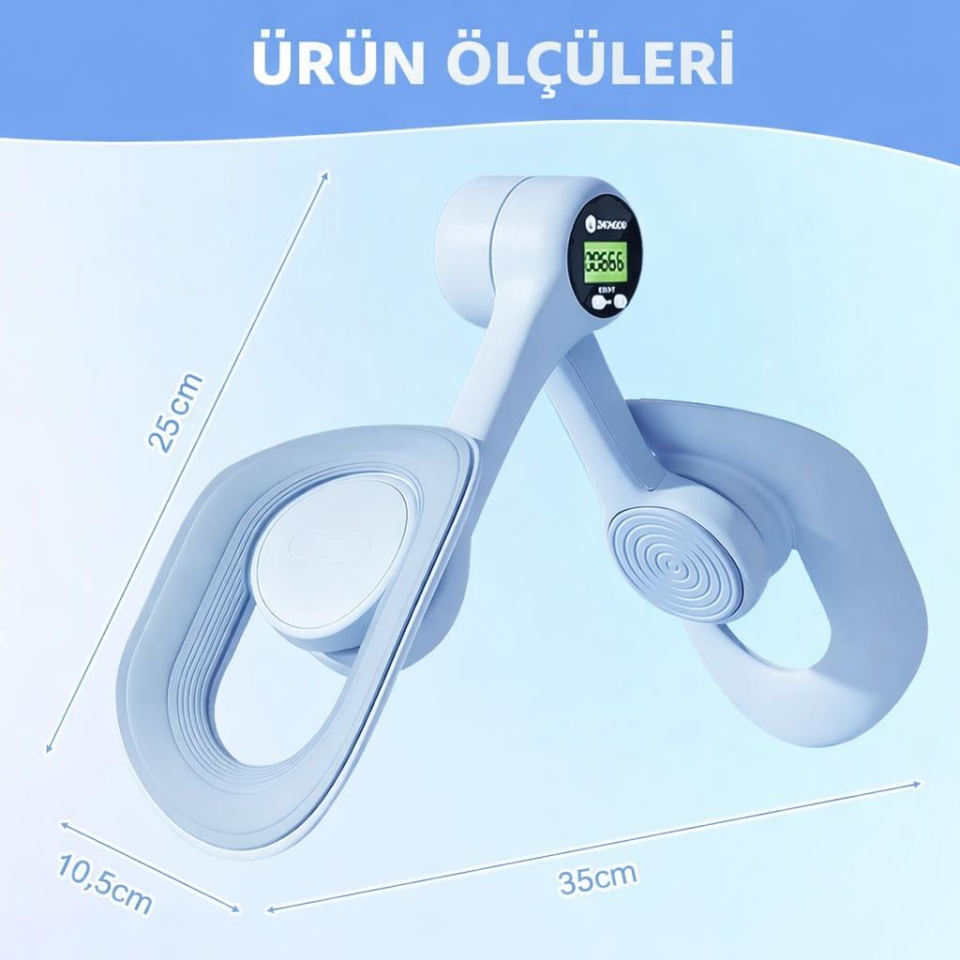 Valkyrie Dijital Ekranlı Pelvik Taban Egzersiz Aleti – Doğum Sonrası, Yoga ve Kas Egzersizi İçin Mavi