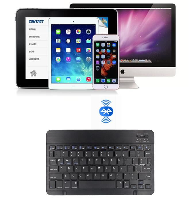 Valkyrie BL30 Bluetooth 10 inç Ios Windows Android Uyumlu Kablosuz Klavye - Türkçe - Şarjlı - Sessiz - Multimedia - Ultra İnce Siyah