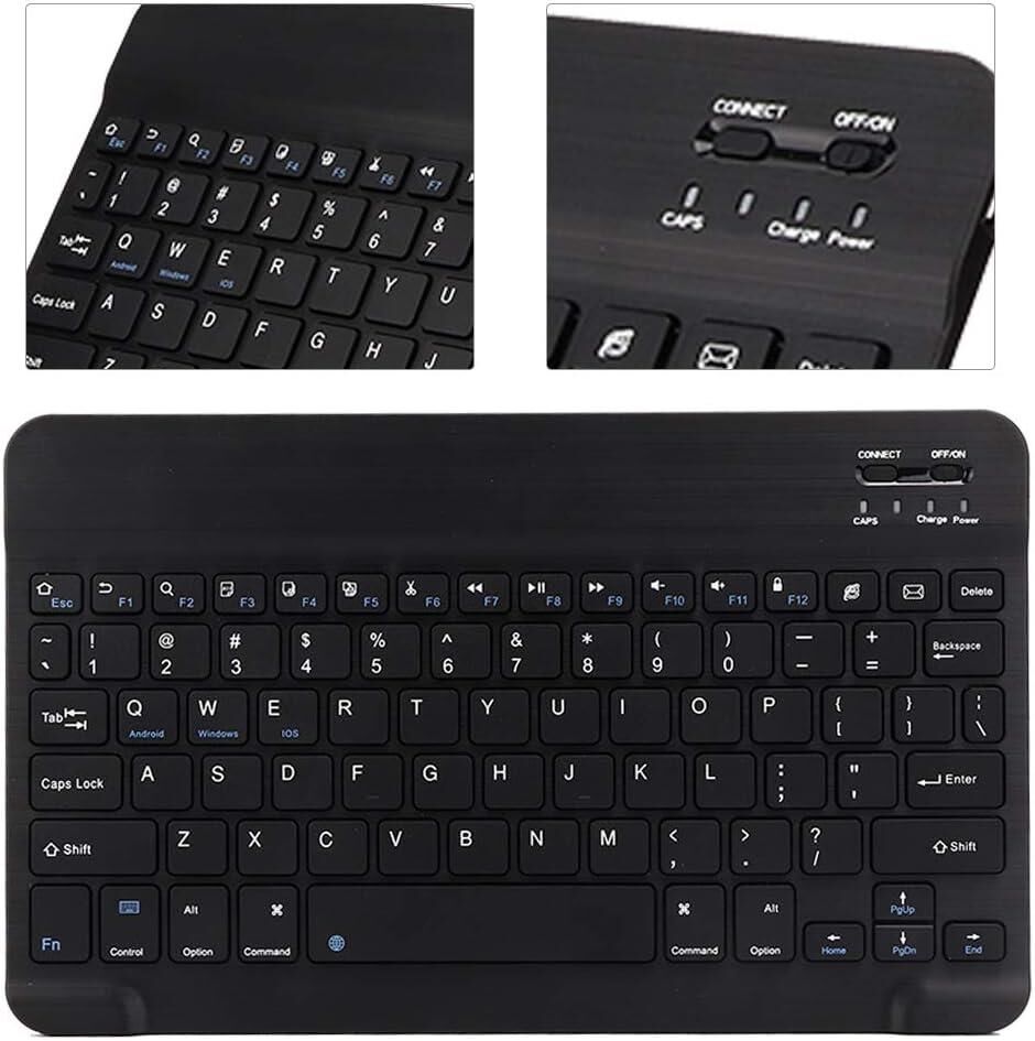 Valkyrie BL30 Bluetooth 10 inç Ios Windows Android Uyumlu Kablosuz Klavye - Türkçe - Şarjlı - Sessiz - Multimedia - Ultra İnce Siyah