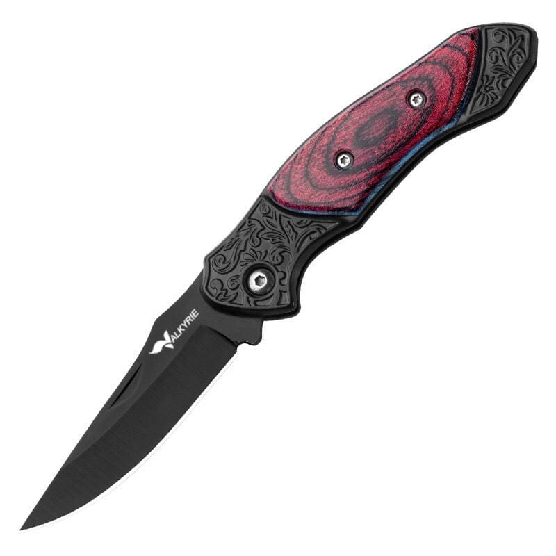 Valkyrie Mini Taktik Katlanır Çelik Outdoor Bıçak – 15.8 cm – Kompakt & Dayanıklı Tasarım Kırmızı
