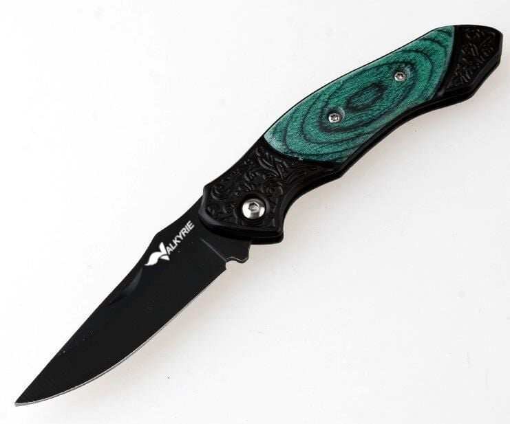 Valkyrie Mini Taktik Katlanır Çelik Outdoor Bıçak – 15.8 cm – Kompakt & Dayanıklı Tasarım Yeşil