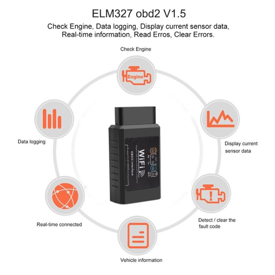 Valkyrie ELM327 OBD2 Wifi Car Scanner Android Araç Arıza Tespit Cihazı Obd2