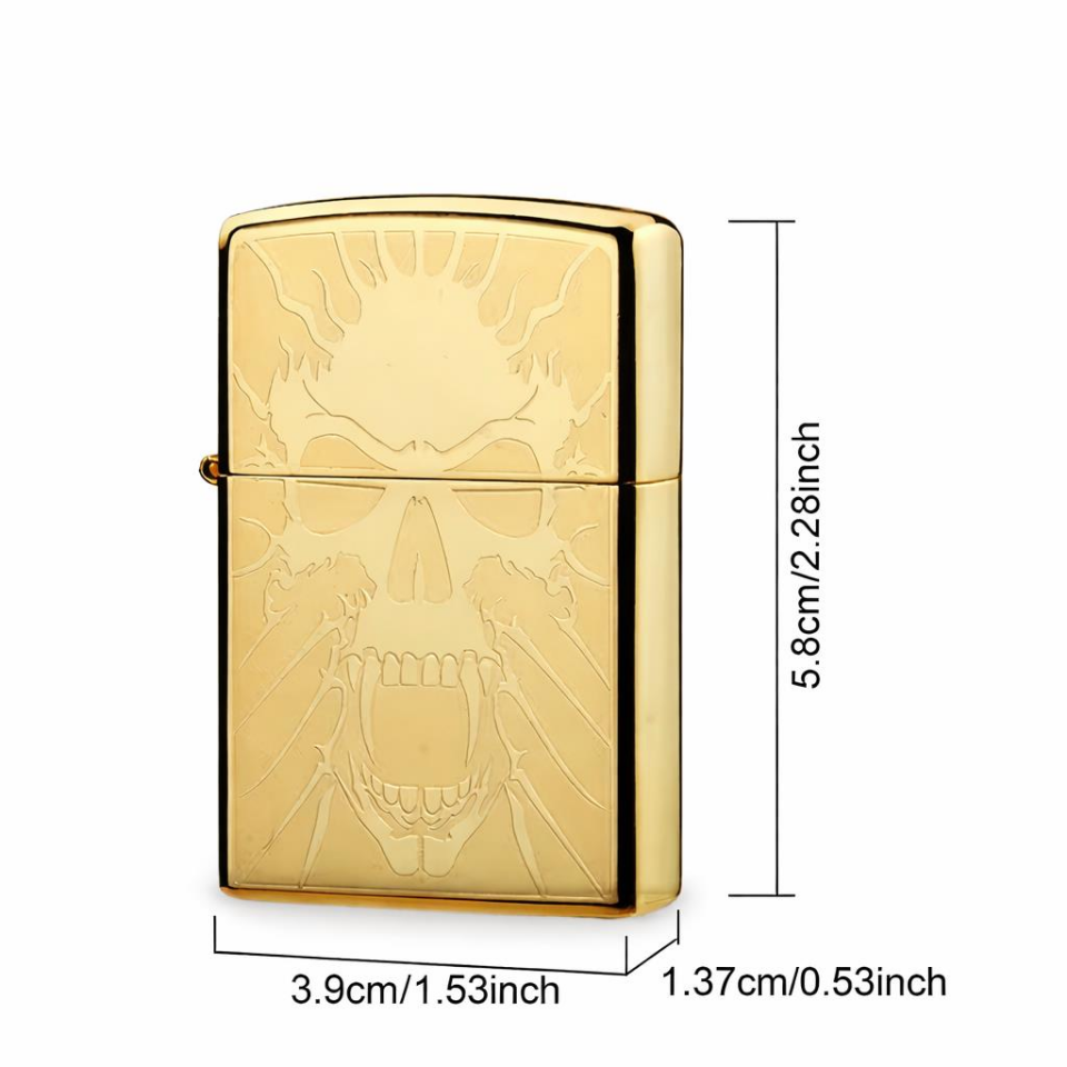 Valkyrie Gold Kuru Kafa Tasarım USB Şarjlı Elektrikli | Rüzgar Geçirmez | Çift Arc Ateşleme Çakmak