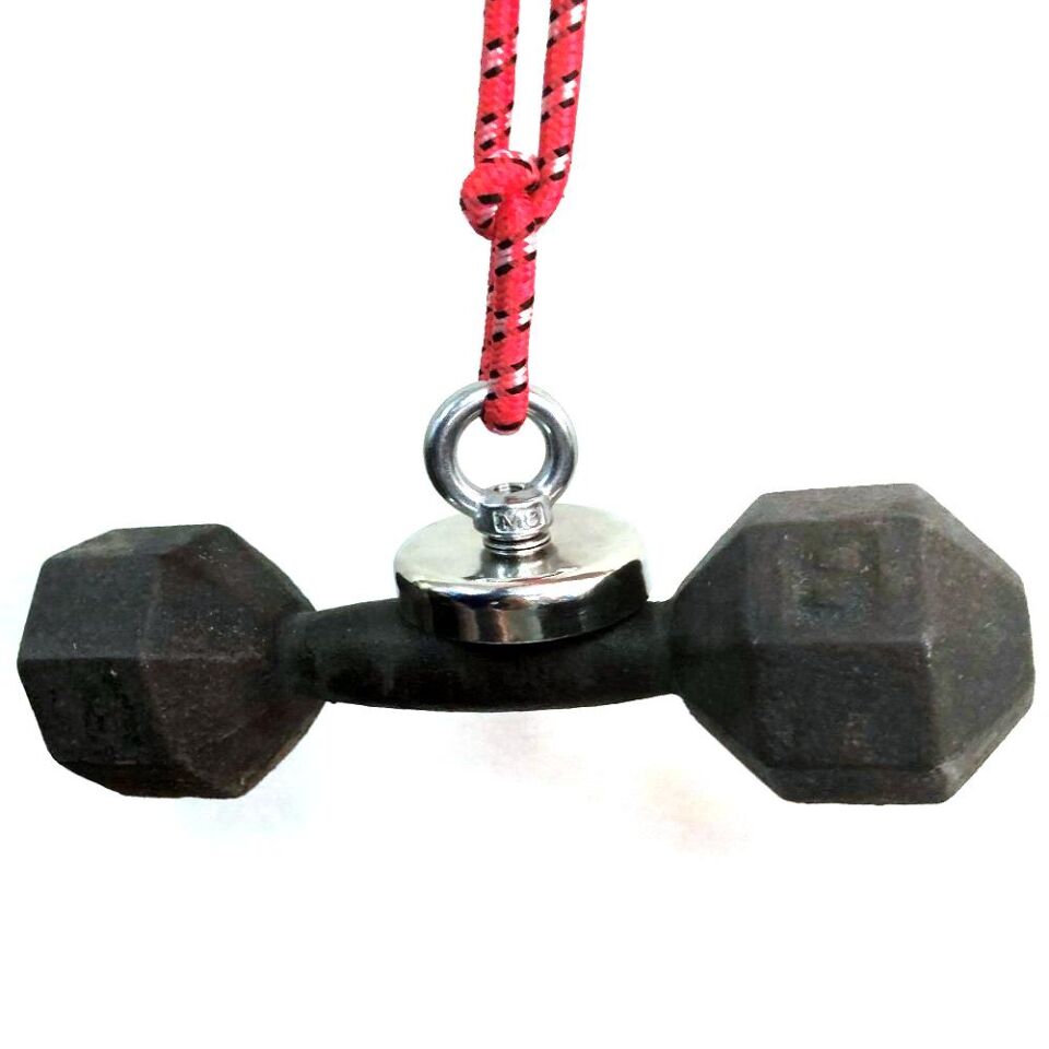 Valkyrie D60 Süper Güçlü Neodyum Mıknatıs 60mm 130kg Halkalı Salvage Fishing Magnet