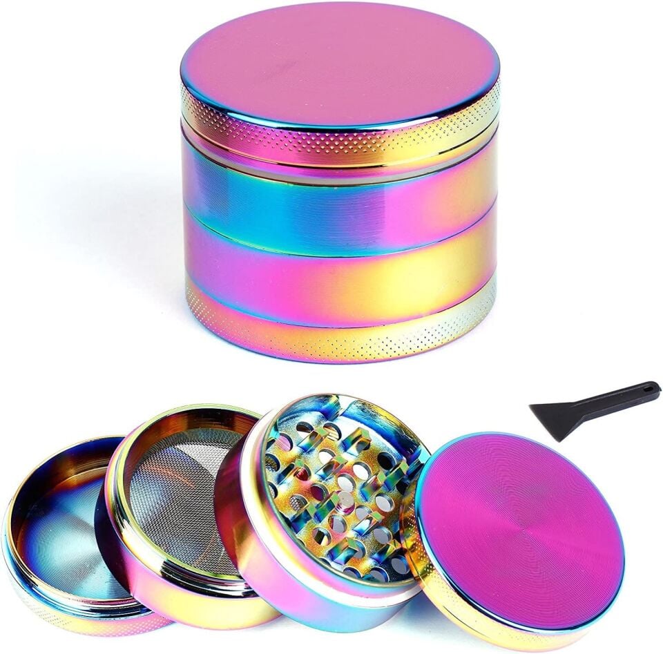 Valkyrie 50 mm 4 Katmanlı Mıknatıslı Çinko Alaşım Herbal Grinder Baharat Bitki Ot Tütün Öğütücü Renkli