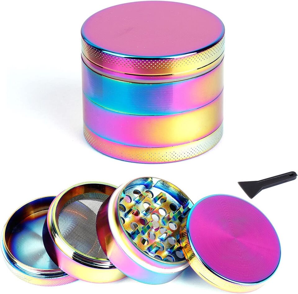 Valkyrie 50 mm 4 Katmanlı Mıknatıslı Çinko Alaşım Herbal Grinder Baharat Bitki Ot Tütün Öğütücü Renkli
