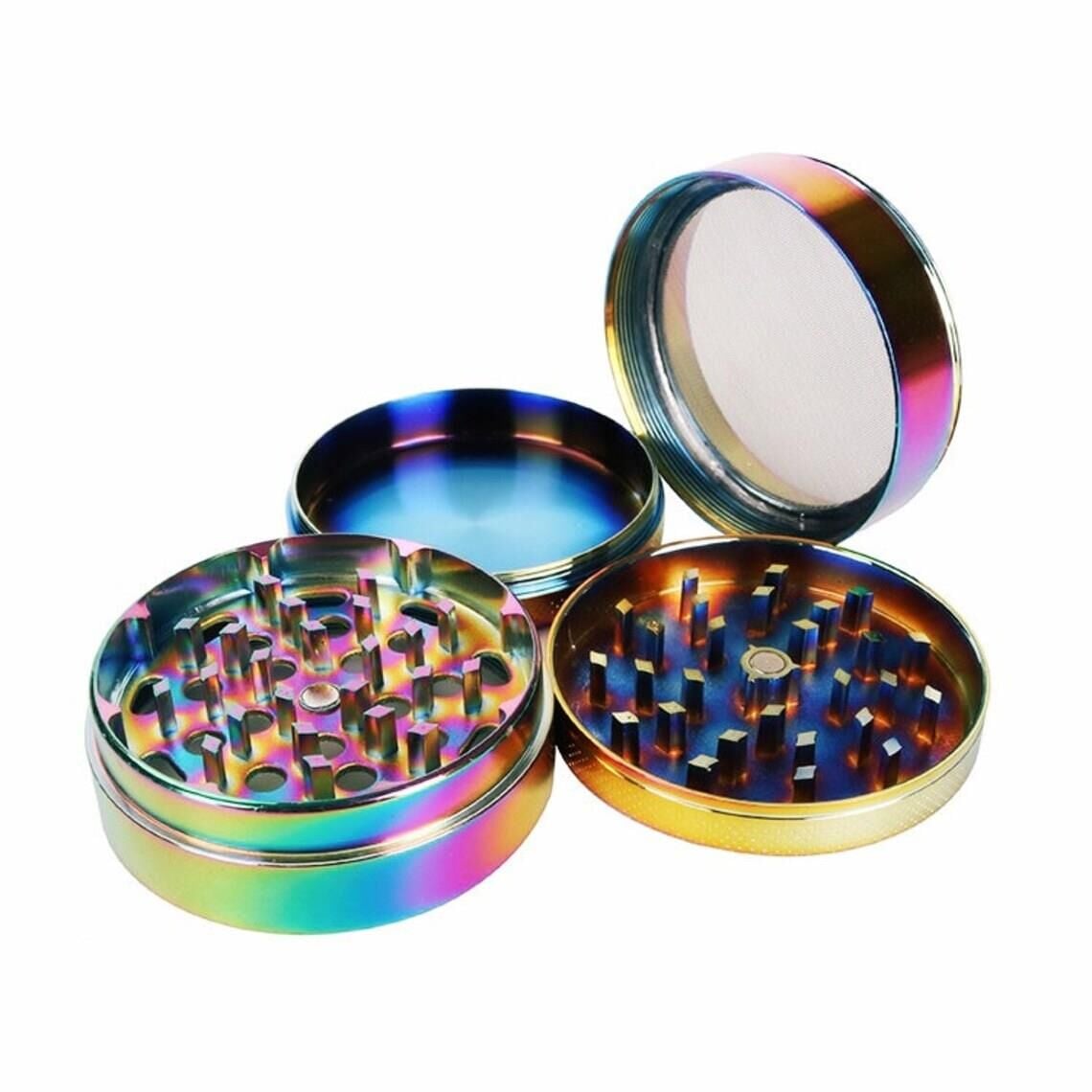 Valkyrie 50 mm 4 Katmanlı Mıknatıslı Çinko Alaşım Herbal Grinder Baharat Bitki Ot Tütün Öğütücü Renkli