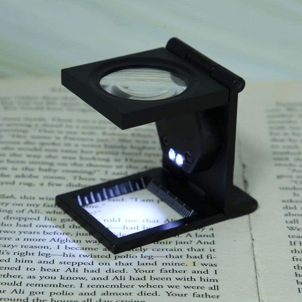 Valkyrie Katlanır Işıklı 10X LED Büyüteç Kumaşçı Kuyumcu Lup