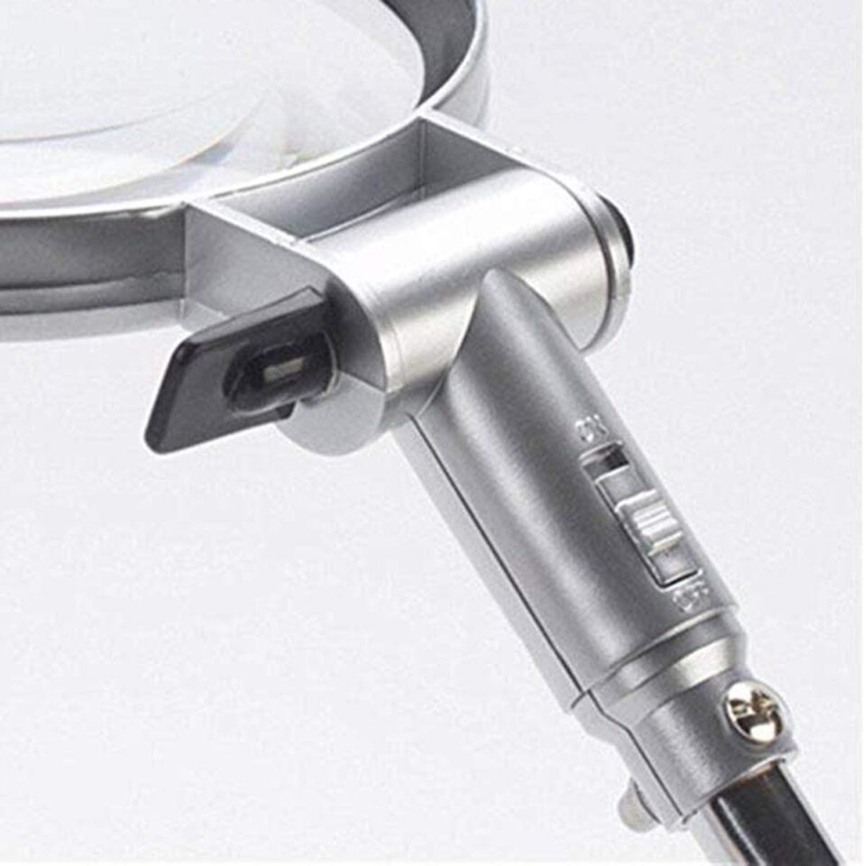 Valkyrie Katlanabilir LED Işıklı Masaüstü Büyüteç 2X 130mm Büyük Boy