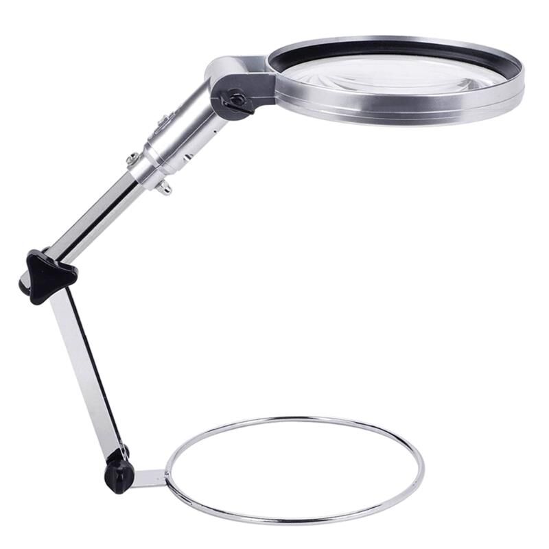 Valkyrie Katlanabilir LED Işıklı Masaüstü Büyüteç 2X 130mm Büyük Boy