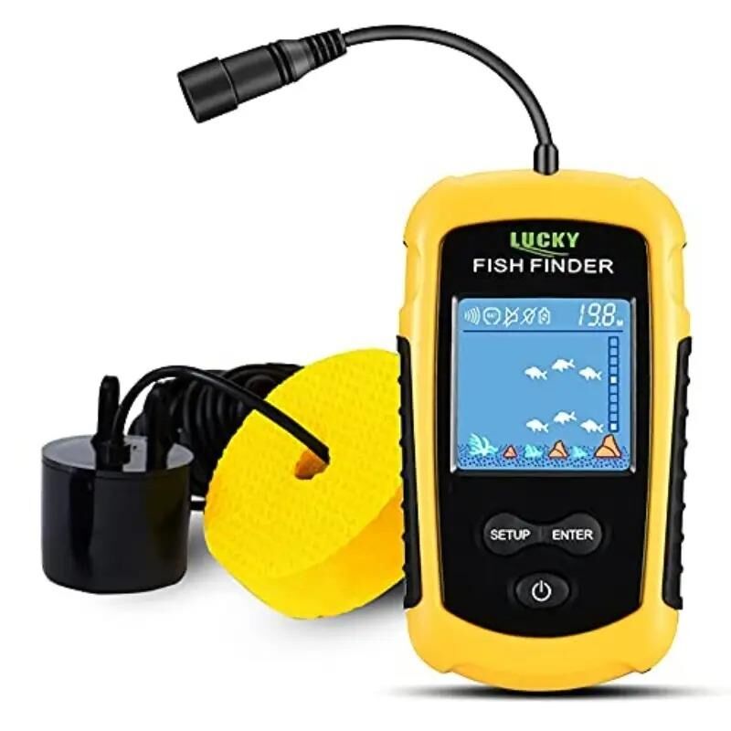 Valkyrie LCD Renkli Ekran Taşınabilir Kablolu Balık Bulucu 100 M nlik Aralığı Sonar Yankı Iskandil Balık Bulucu